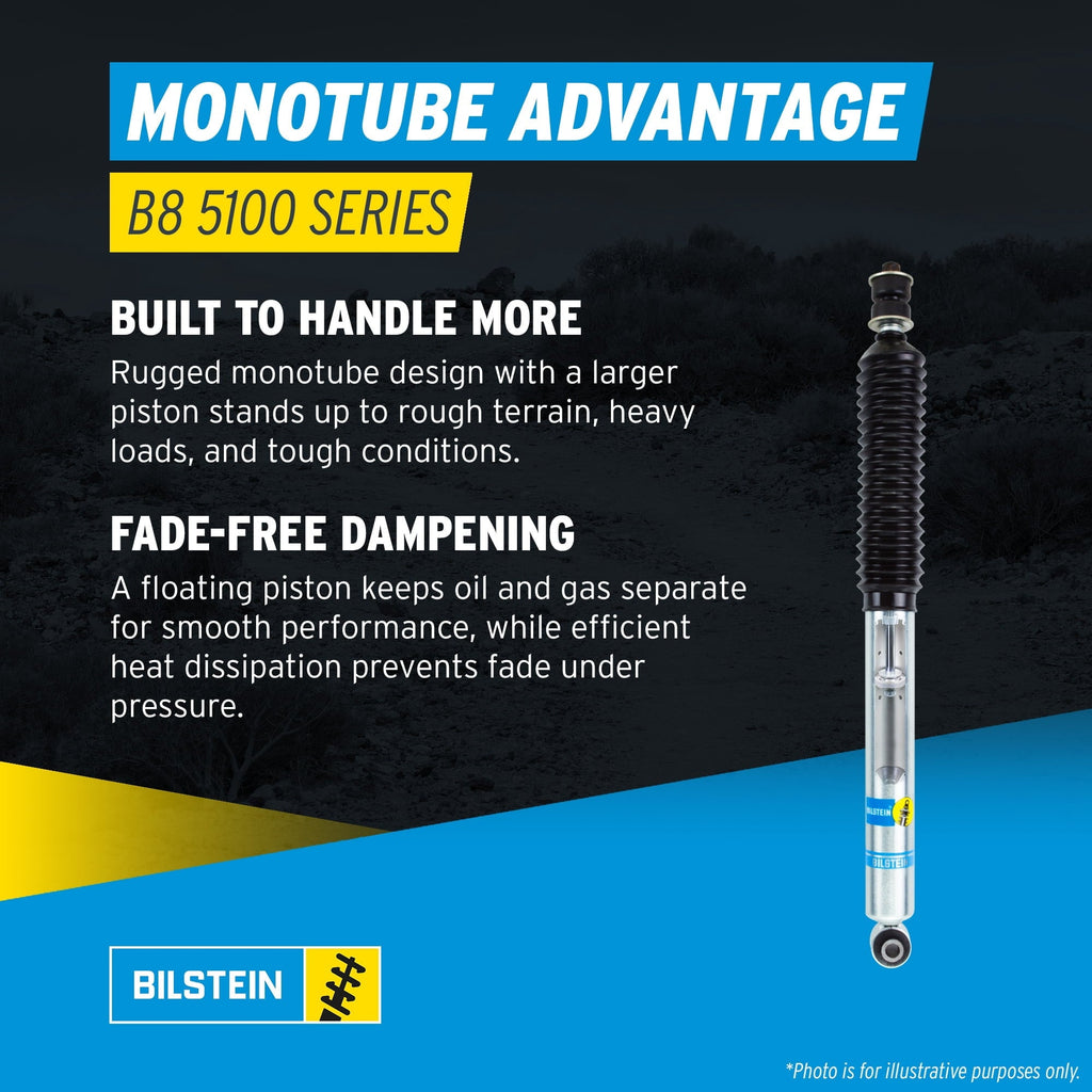 Bilstein Set of Front and Rear B8 5100 Series Shocks Compatible with 2014-2018 Silverado/Sierra 1500 with 0-1 Rear Lift | Provides 0-1.85 Front Lift